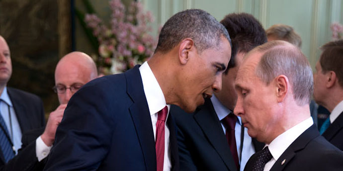 Vergrösserte Ansicht: Barack Obama and Vladimir Putin